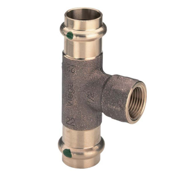 Тройник пресс с ВР Sanpress SC-Contur 42х1'х42